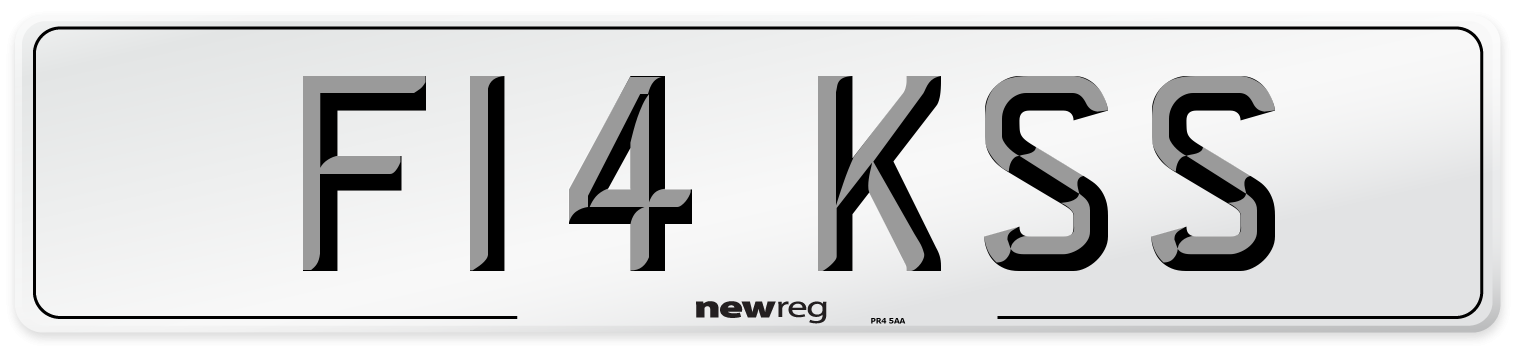F14 KSS Number Plate from New Reg
